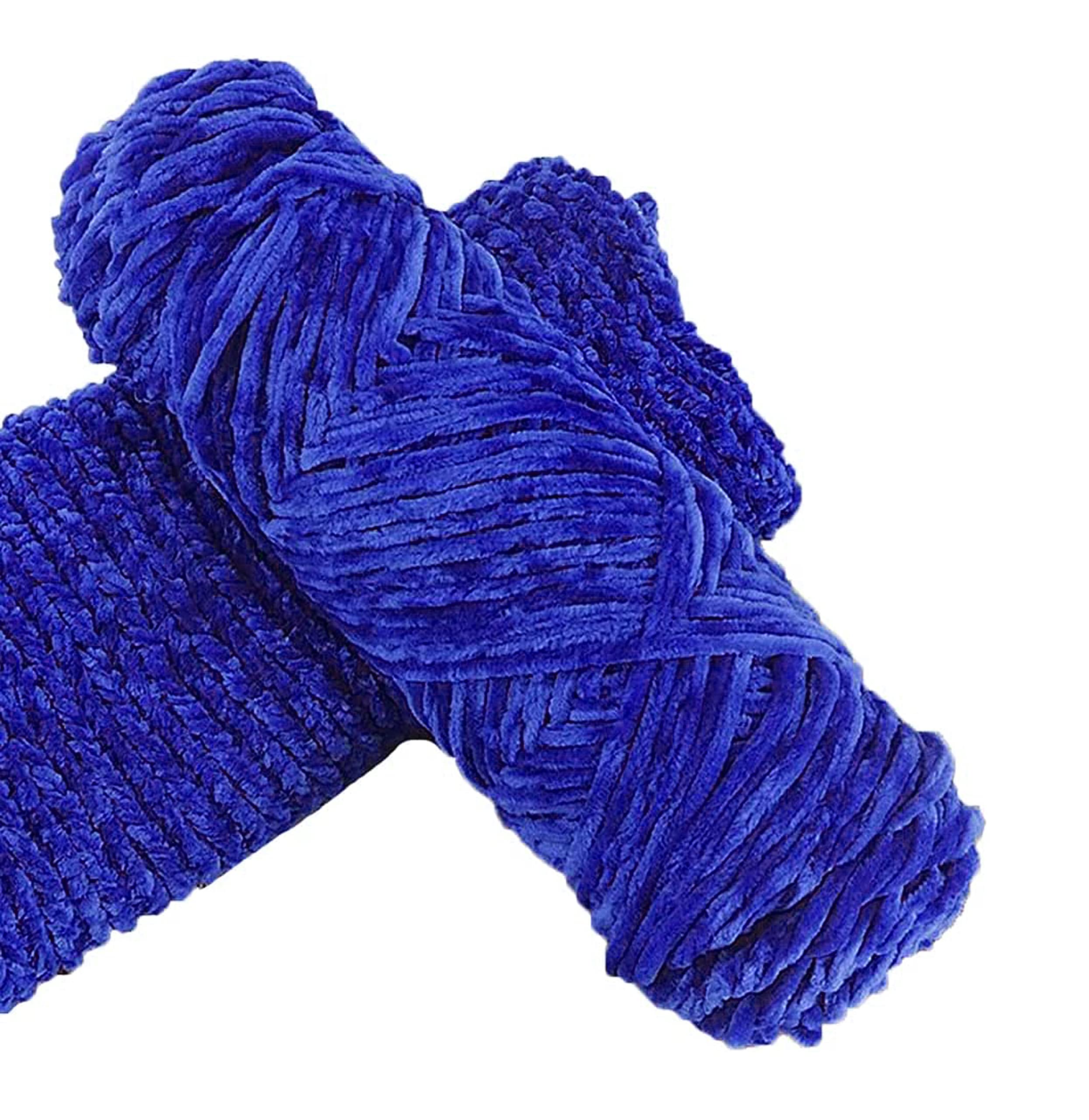 Softee Chunky Super Bulky Knitting Acrylic Yarn for Hand DIY Bag Blanket Cushion Crocheting Projects 100 GMS (Blue)