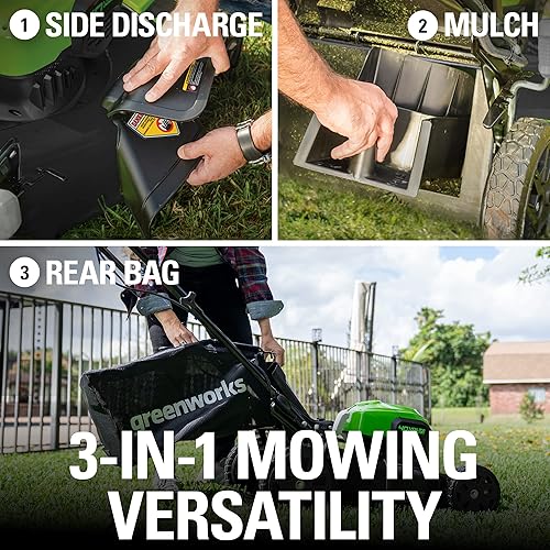 Miniatura 11 de Greenworks - Cortadora de césped, batería y cargador incluidos