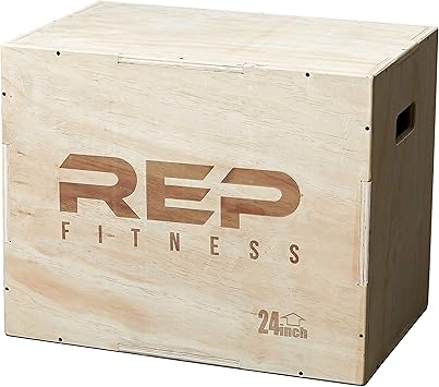Rep 3 in 1 Wood Plyometric Box for Jump Training and Conditioning 30/24/20