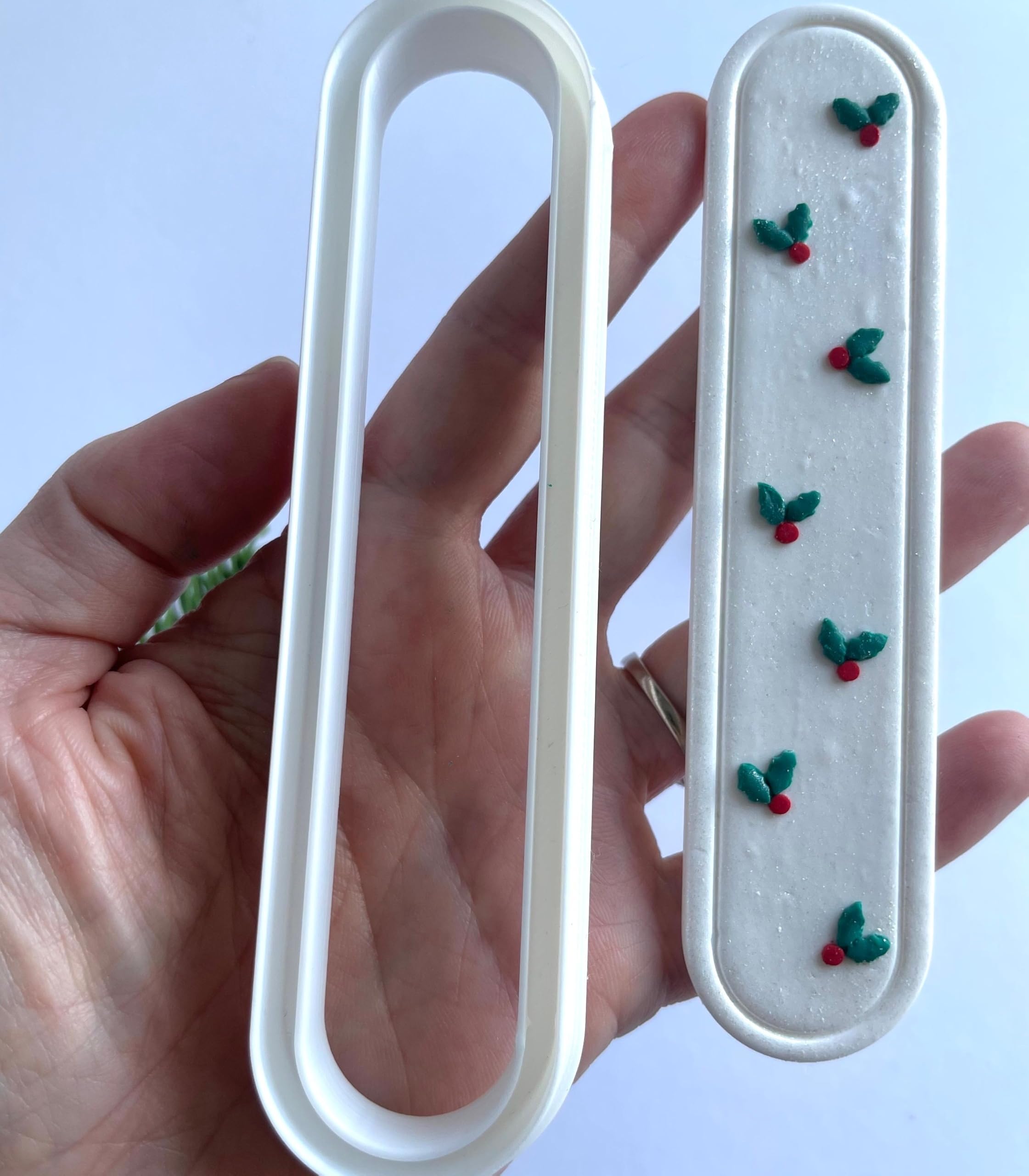 Bookmark Framed Slot Clay Cutters, Flower Daisy Design, DIY Tools, Clay Cutters, Large Cutter [Size:100 X 30MM]-image-40