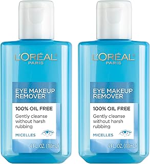 L'Oreal Paris Clean Artiste Oil Free Eye Makeup Remover, 2 Count