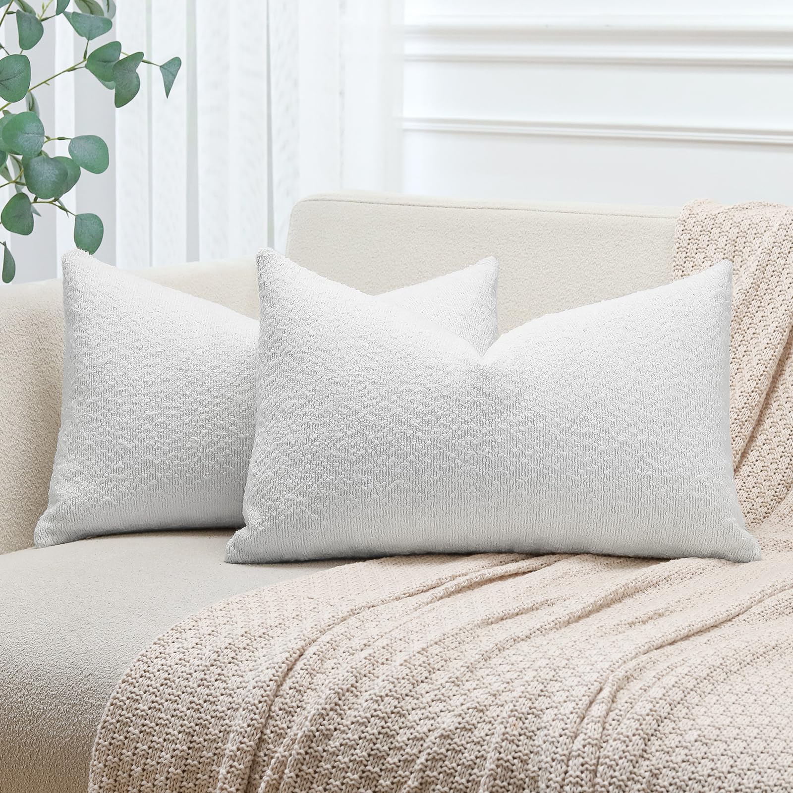 Ramirar - Funda De Almohada Decorativa Para Cojines, Fundas Cojín, Hogar, Salón, Cama, Sofá, Coche, Rectangular, De Algodón, 30,5 X 50,8 Cm