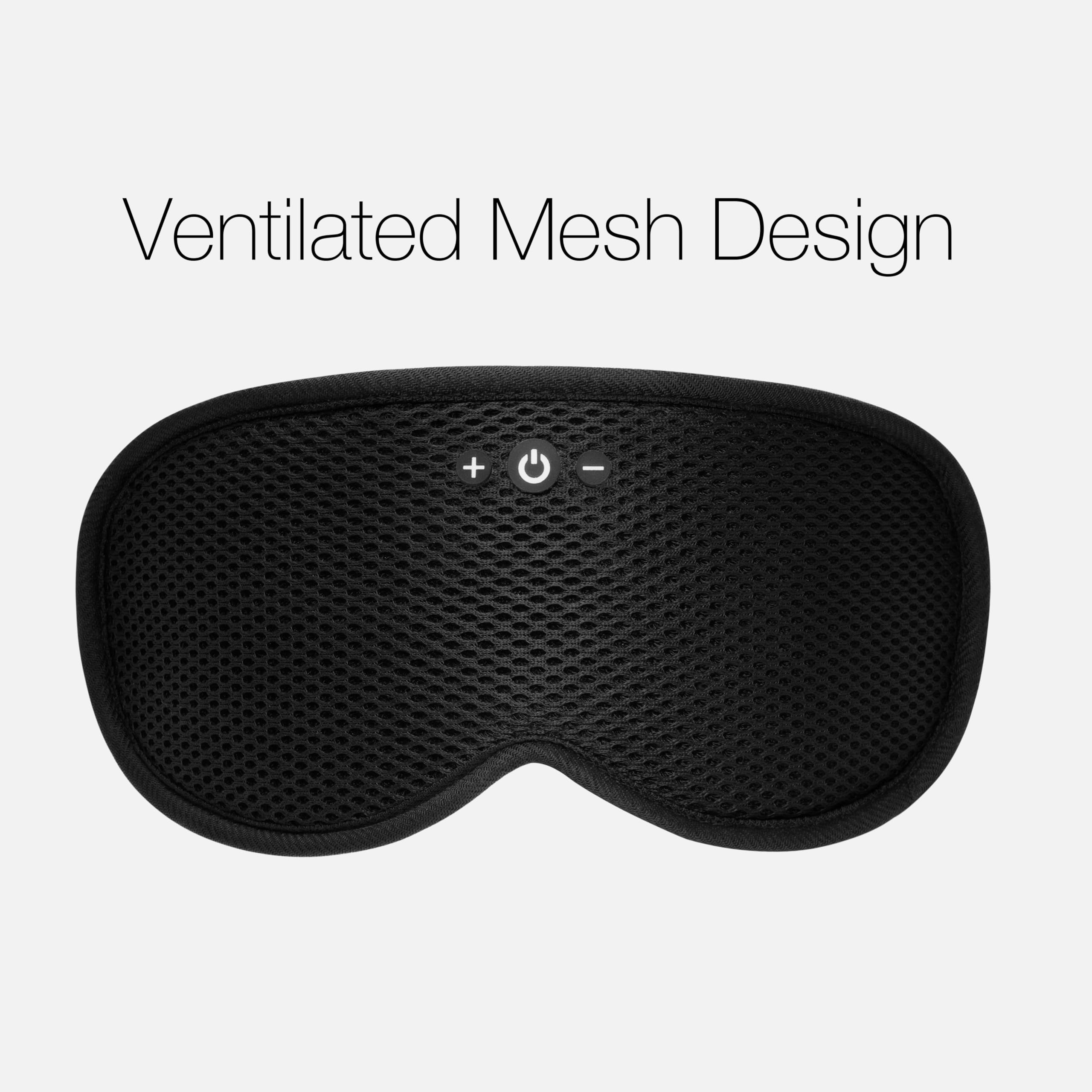 OMNU Sleep Headphones, Sleep Mask with Bluetooth Headphones, Ventilated Fabric, Adjustable Fit, 100% Blackout 3D Contoured Eye Cups, Sleeping Headphones for Side Sleepers