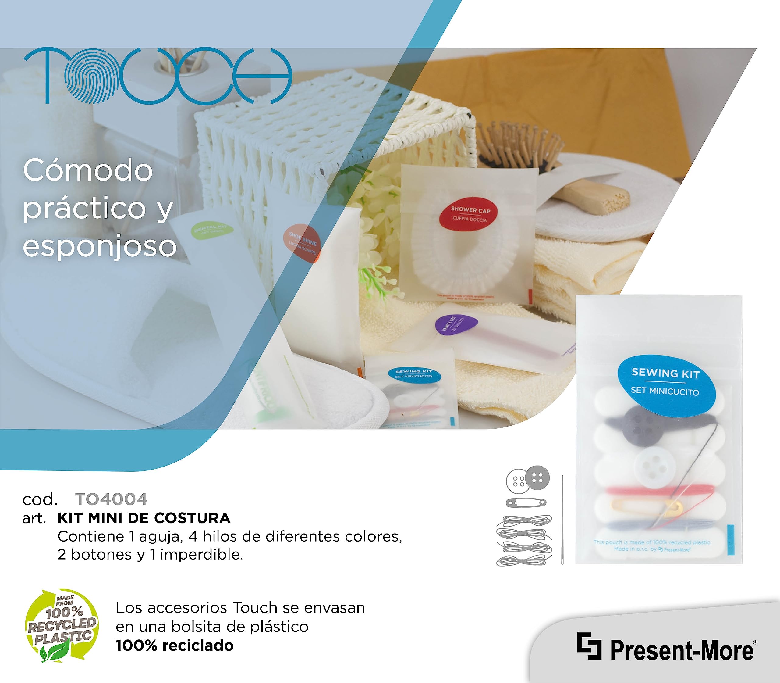 PRESENT-MORE - Kit de Costura 250 Piezas - Línea Touch