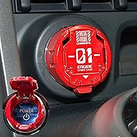 Vista 8 de Cubierta para botón de arranque a presión del motor del automóvil, cubierta para botón de arranque, cubierta de botón de encendido, protector