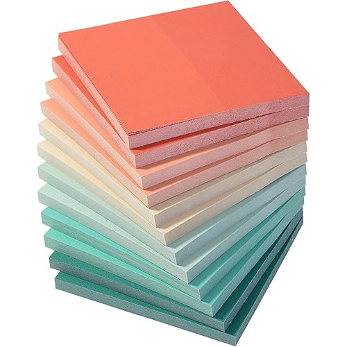 Mr. Pen- Sticky Notes, 3”x3”, 12 Pads, 600 Sheets, New Vintage Color Sticky Notes 3x3