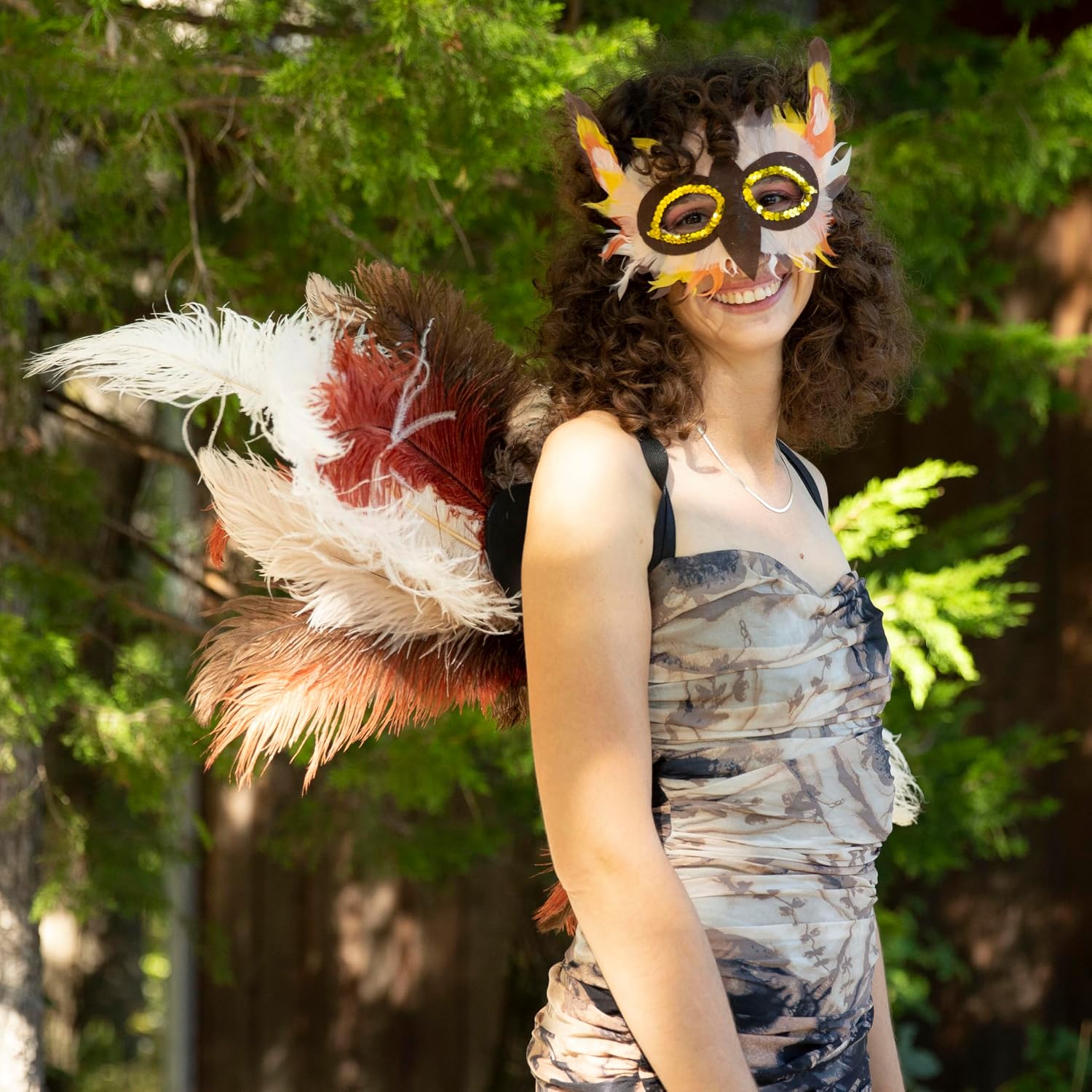 Zucker Feather Products Feather Owl Mask