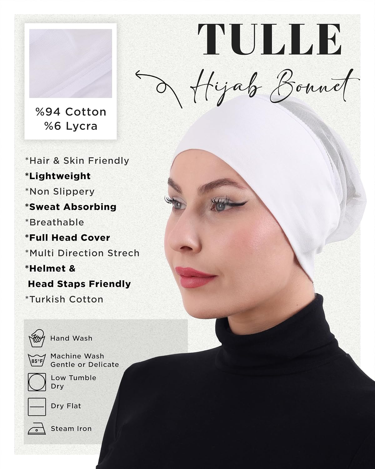 FabNest Chemo Headwear for Men & Women Breathable Cotton Blend Non Slip Cap