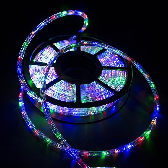 50FT Rope Light, LED Strip Lights for Indoor Outdoor Rope Lighting Waterproof Decorative Lighting Backyards Garden and Party Decoration (Multicolor)