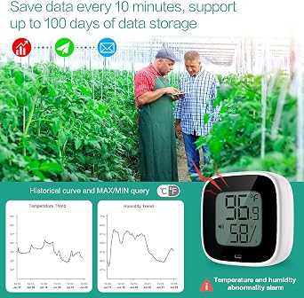 Bluetooth Thermometer Hygrometer, Smart Humidity Temperature Sensor