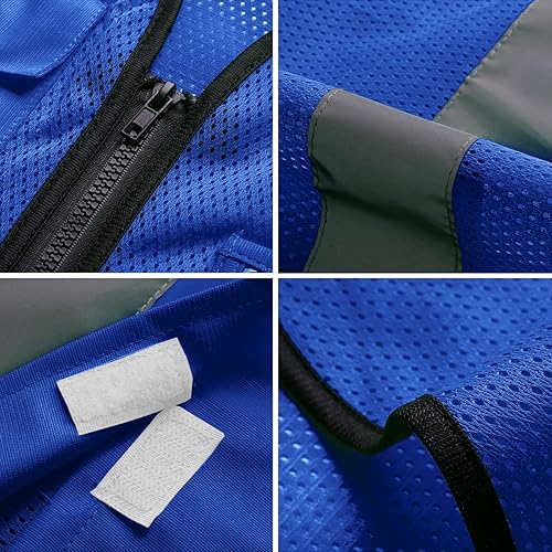 Miniatura 3 de Chaleco de seguridad de encargo de la alta visibilidad del chaleco de seguridad de la clase 2 Hi Vis reflex