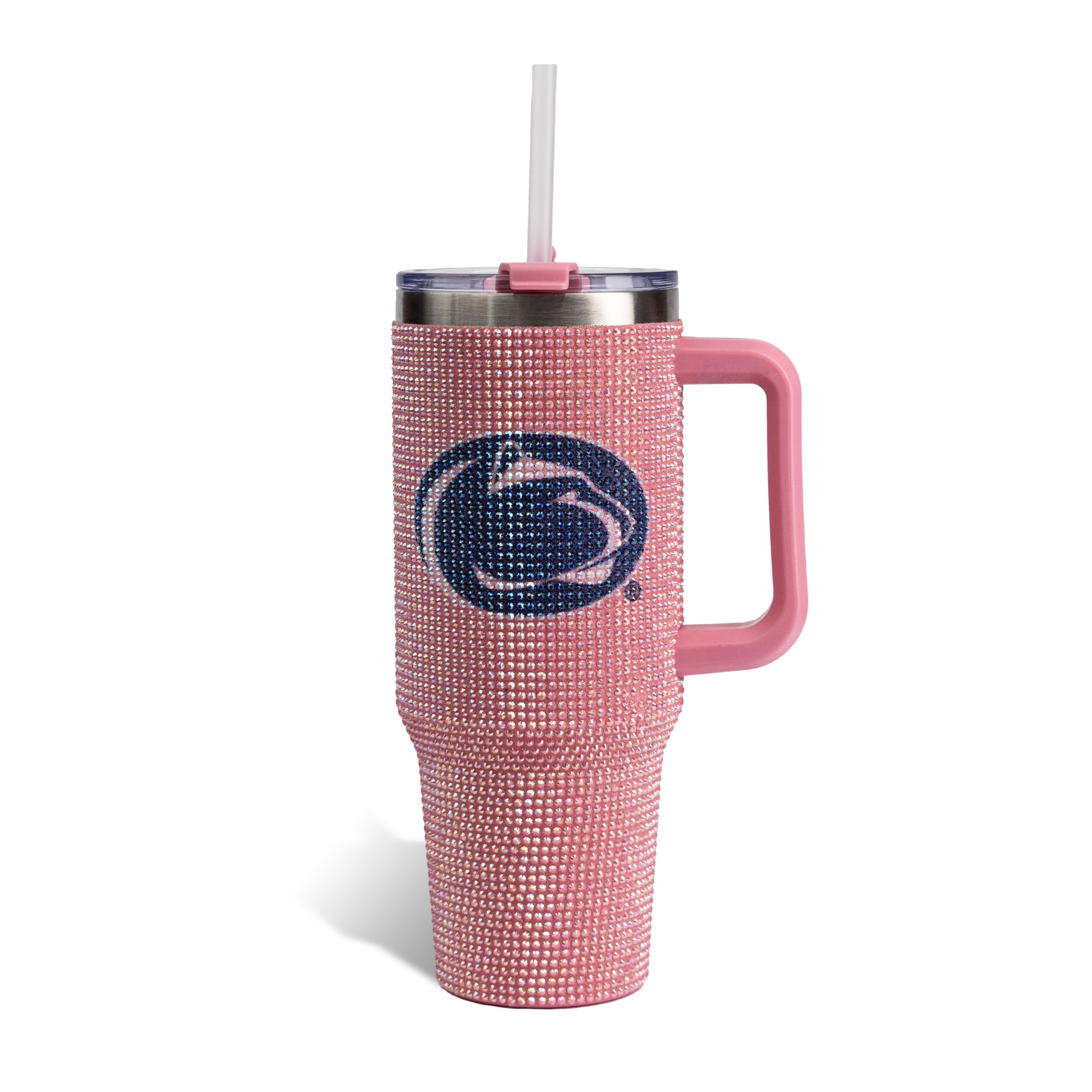 The Memory Company Officially Licensed NCAA - Penn State University 40oz Pink Bling Game Day Tumbler