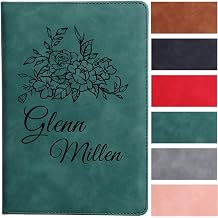 Personalized Name Leather Journal Notebook, Custom Notebook for Women, Personalized Journal, 200 Pages, Mothers Gift, Xmas Gift for Parents, Birthday Gift, Bridesmaid Gift Green