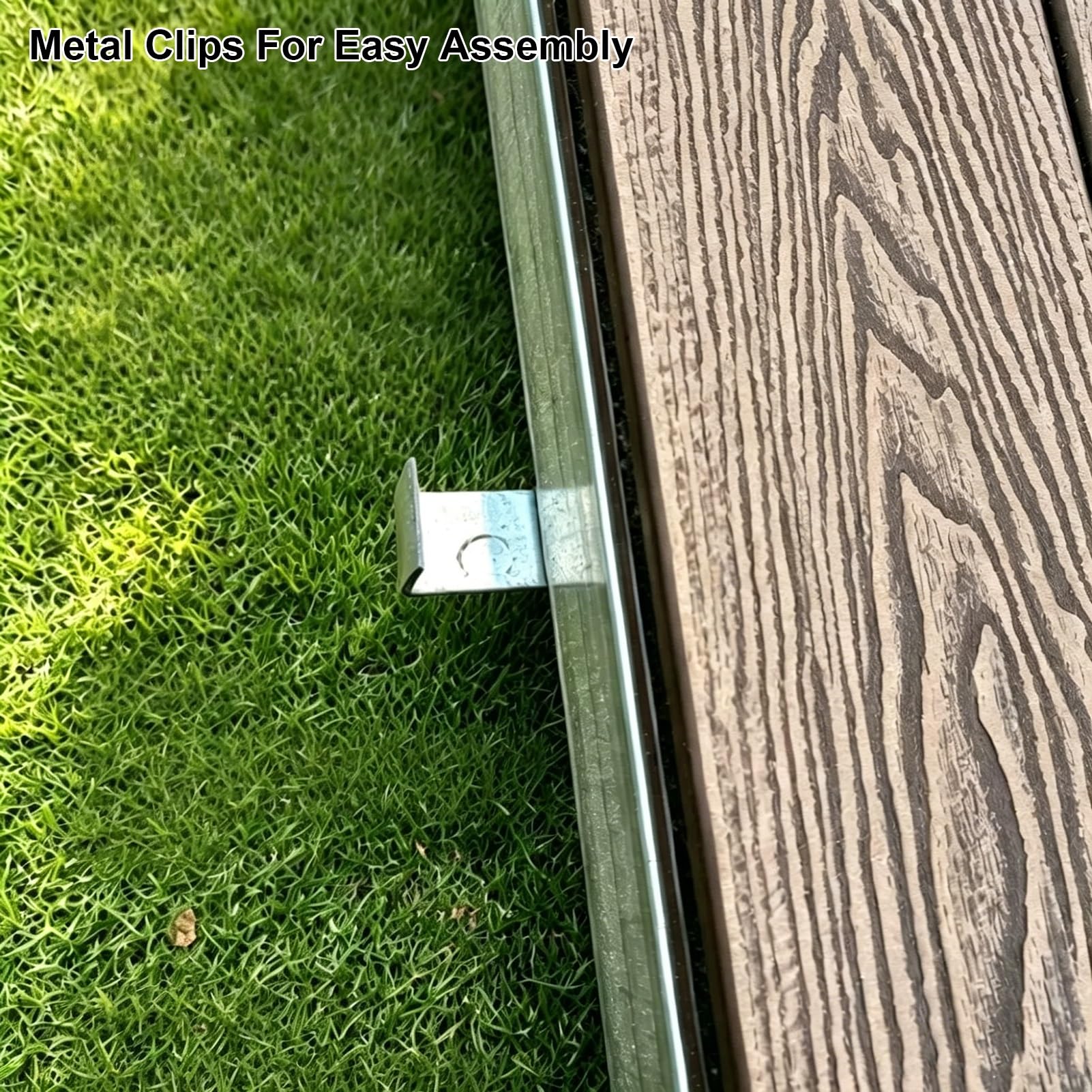 Piattaforma Modulare Esterno WPC, Pavimentazione for Patio Campeggio con Gambe Regolabili per Terreni Irregolari del Terrazza Cortile(Natural)