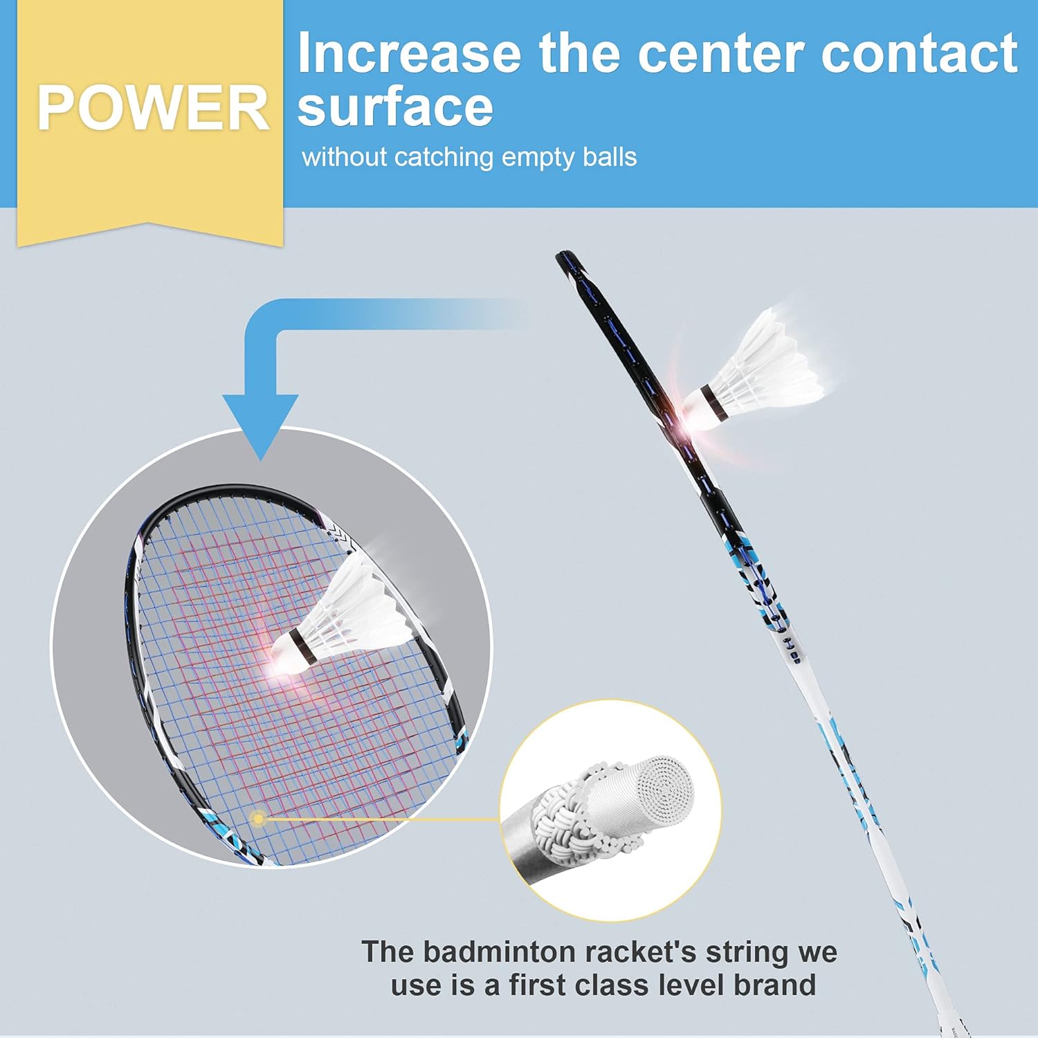 Professional Badminton Rackets Lightweight Badminton Racquets Set, Zalava Badminton Set 4 Pack,Carbon Fiber, 3 Shuttlecocks, 2 Protect Case, 4 Overgrip Included,for Beginners ,Advanced Players : Sports & Outdoors