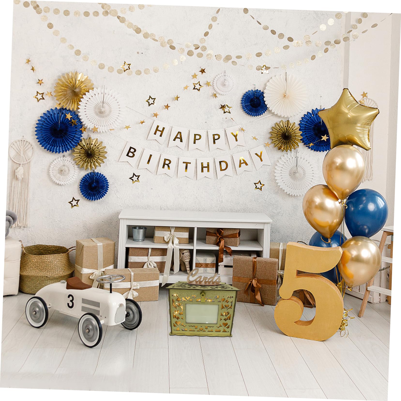 ABOOFAN Scatola Portabuste Matrimonio Raffinata e Multifunzione, in Legno e Metallo, Oro, Decorazione, per Ricevimento Nozze e Feste di Compleanno
