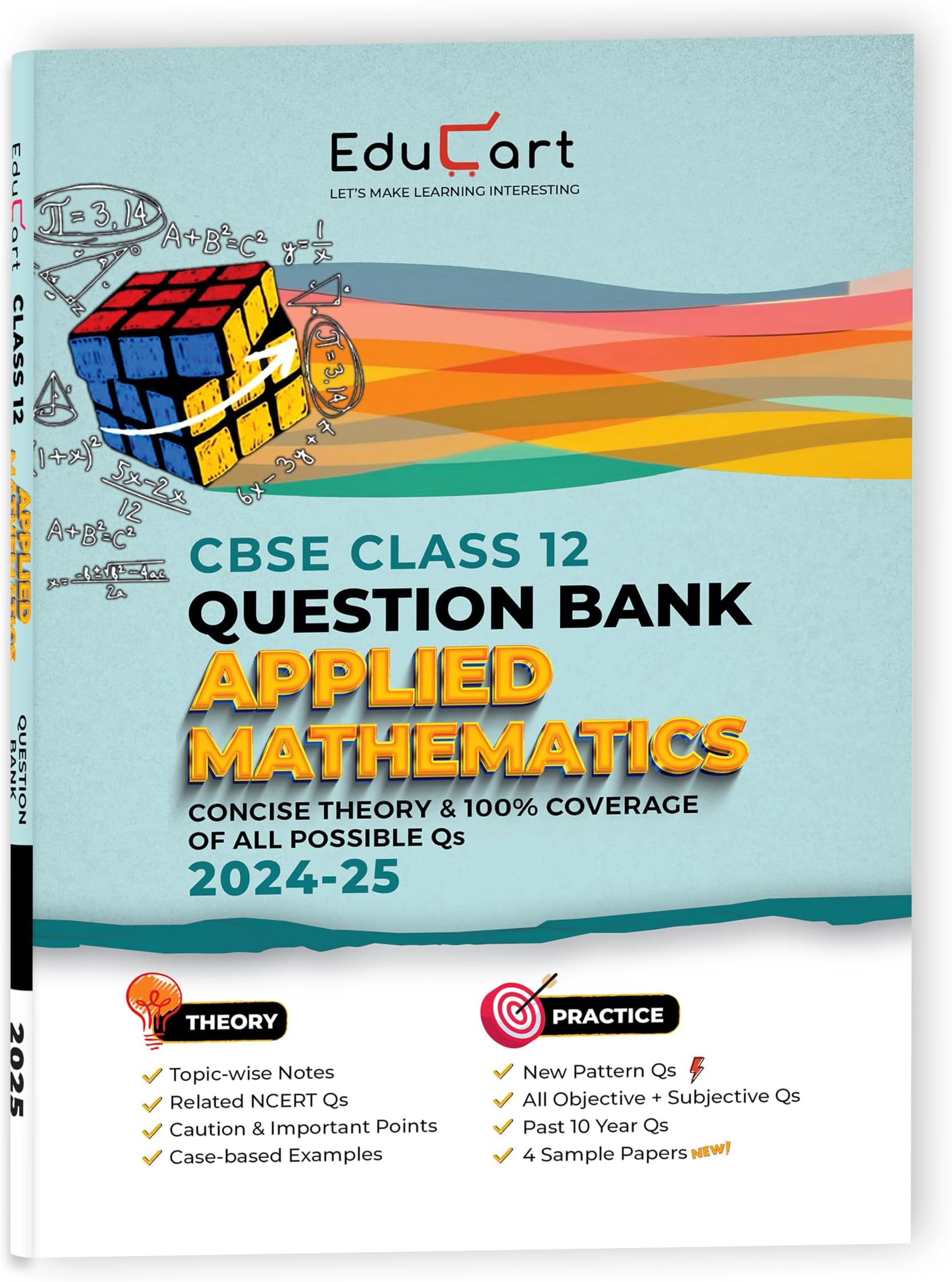 Educart CBSE Question Bank Class 12 Applied Mathematics 2024-25 (As per latest CBSE Syllabus 23 Mar 2024)