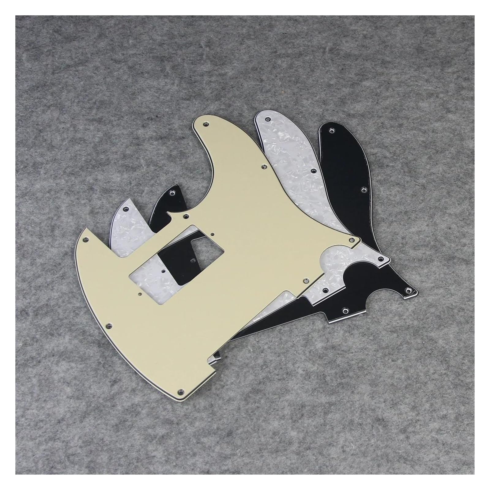 maskownica do gitary 1PC Guitar Pickguard Humbucker Pick Płytka ochronna przed zarysowaniami i śruba(Black Cream)