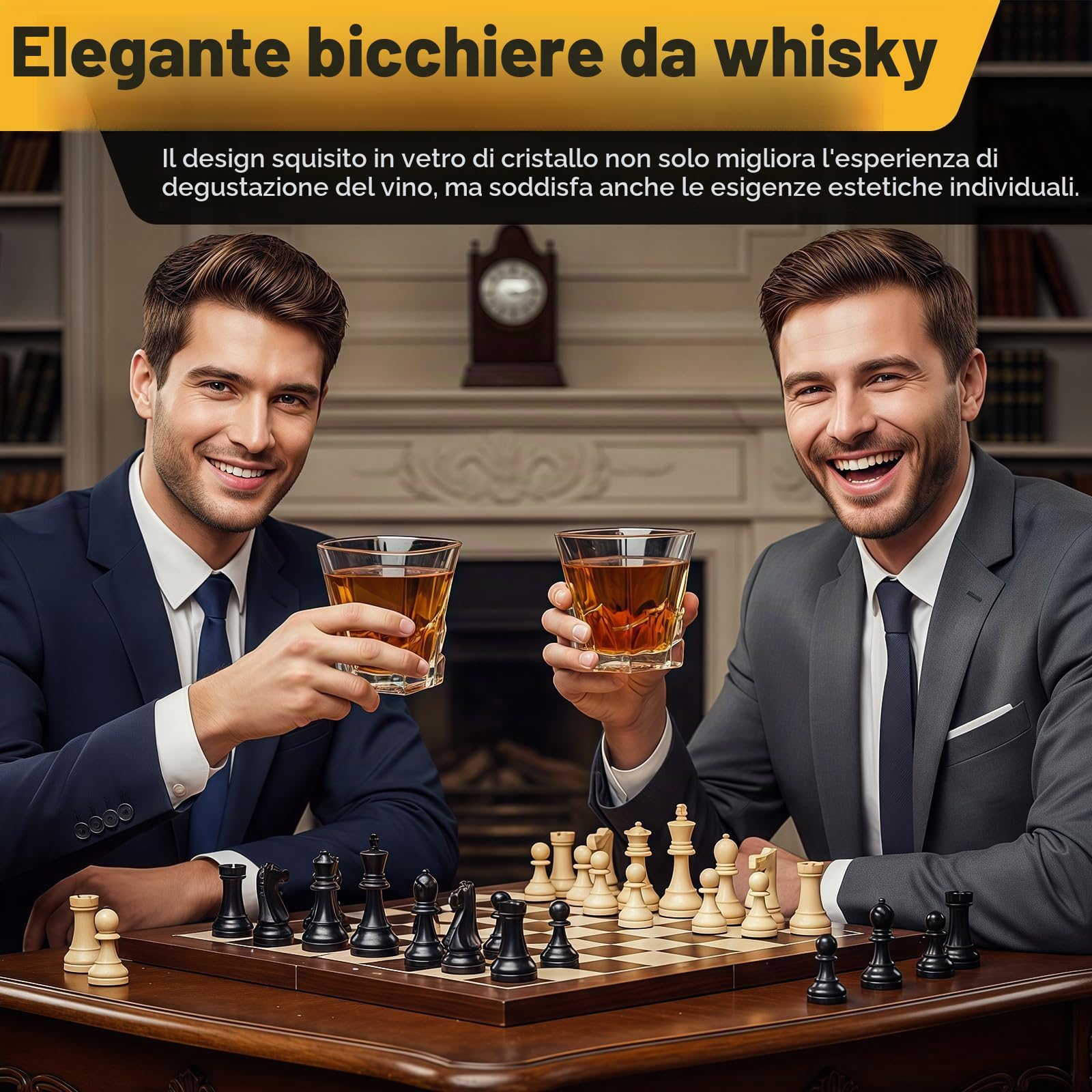 Set Whisky Regalo, 800ML Decanter per Whisky, 2 Bicchieri da Whisky, 8 Pietre di Whisky, Bicchieri e Bottiglie da Whisky per Bourbon Scotch Cognac Martini, Scatola Regalo