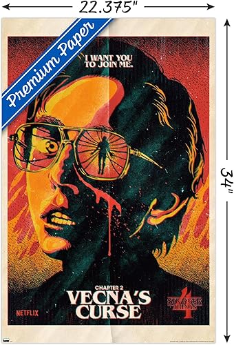 Miniatura 3 de Trends International Netflix Stranger Things Season 4 - Póster de pared de la maldición de Vecna, 22.37 x 34.00 pulgadas, versión premium sin marco