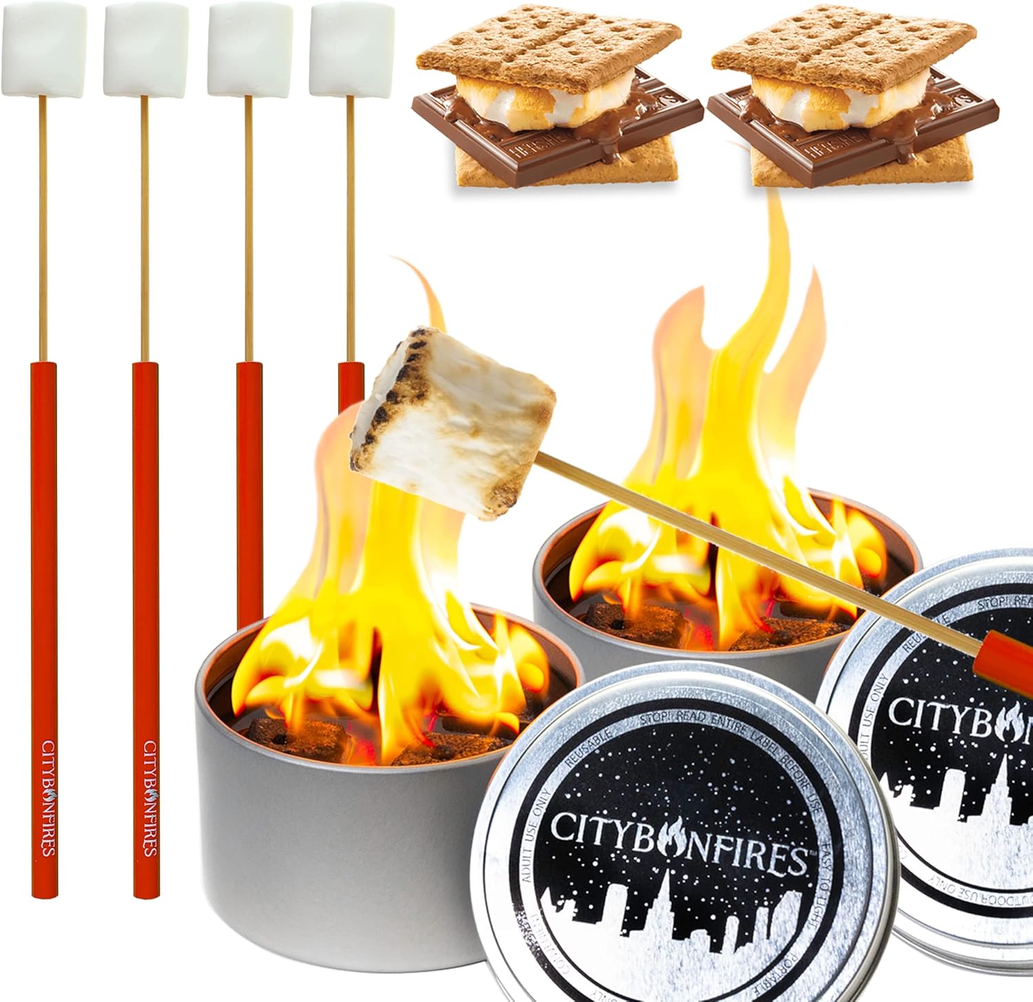 City Bonfire S'Mores Family Pack 2 City Bonfires Makes