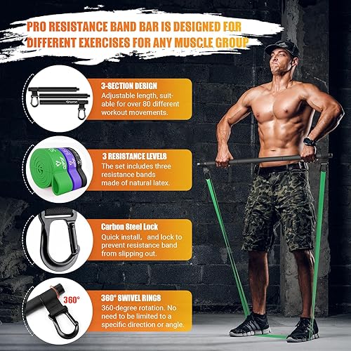 Miniatura 2 de Bandas de resistencia de asistencia para dominadas, bandas de ejercicio mejoradas para entrenamiento, bandas de entrenamiento ideales para