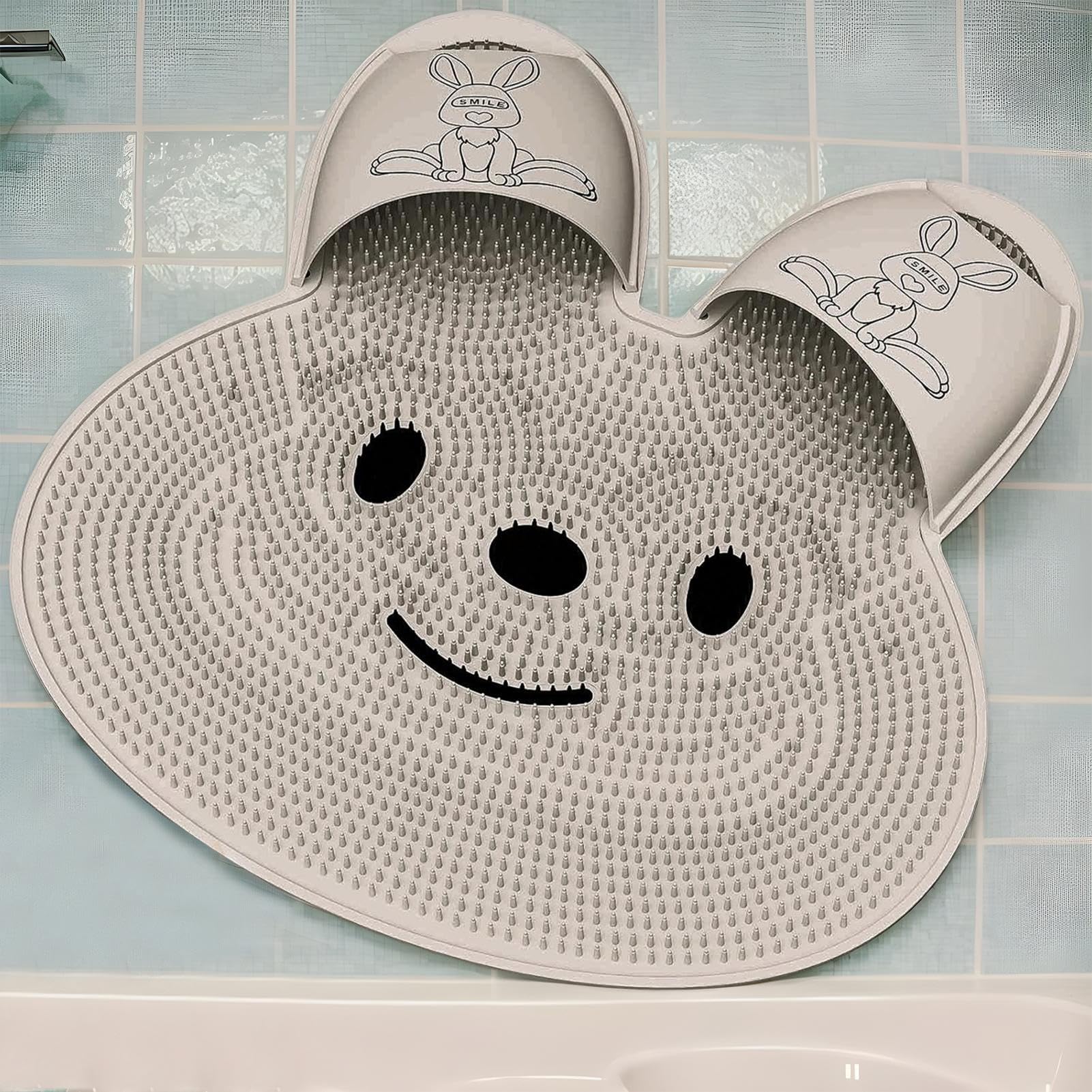 Alfombrilla Exfoliante Para Pies Exfoliador De Silicona Para Ducha | Eliminador Callosidades Cepillo Limpiador Pies, Accesorios Limpieza con Ventosas para Bañera Hidromasaje Suelo Baño