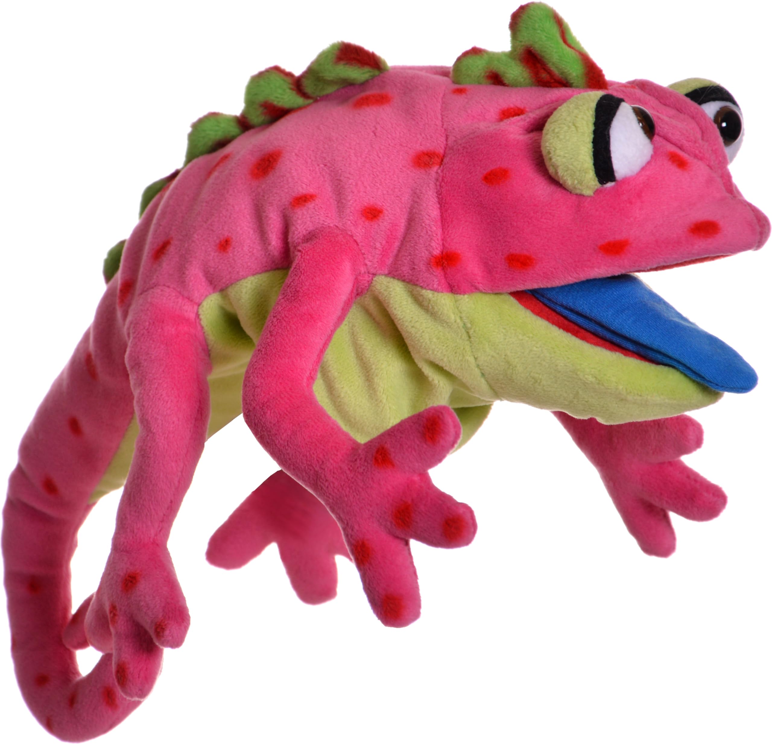 Living Puppets Wilhelminchen Chameleon, pacynka z wysokiej jakości materiałów w wspaniałych kolorach, rozmiar: 34 cm, W877