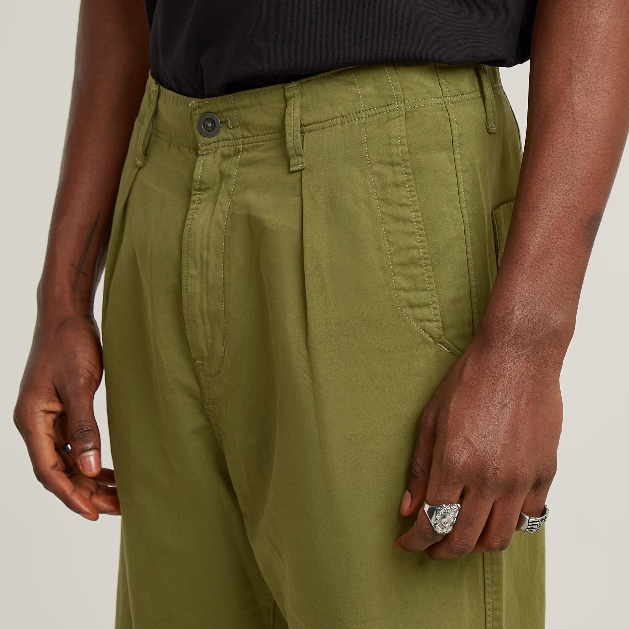 G-Star Uomini Pleated Chino Relaxed Tapered
