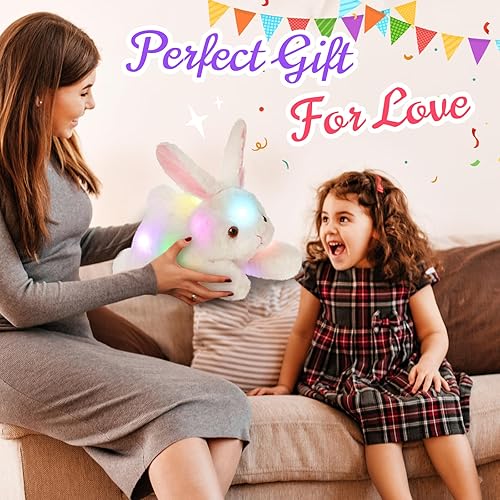 Miniatura 9 de SpecialYou Schnauzer - Juguete de peluche con luz musical de 10 pulgadas con luces nocturnas, canciones de cuna, cumpleaños para niños pequeños