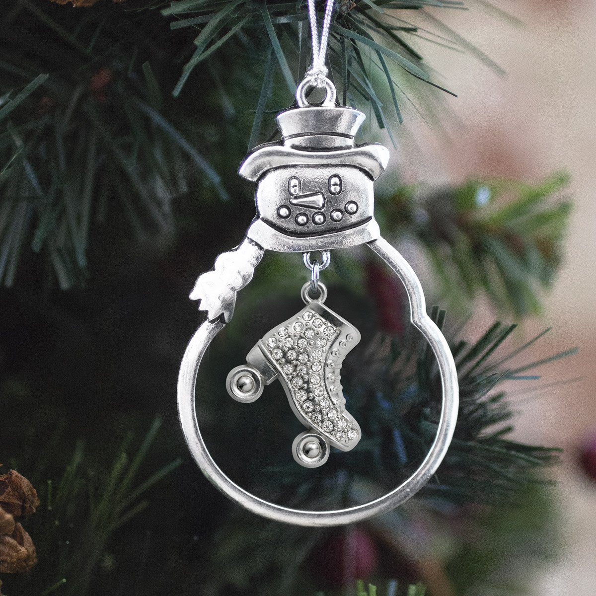Inspired Silver - Roller Skate - Silver Christmas Ornament - Unique Charm Christmas Tree Ornament - Snowman Hanging Decoration
