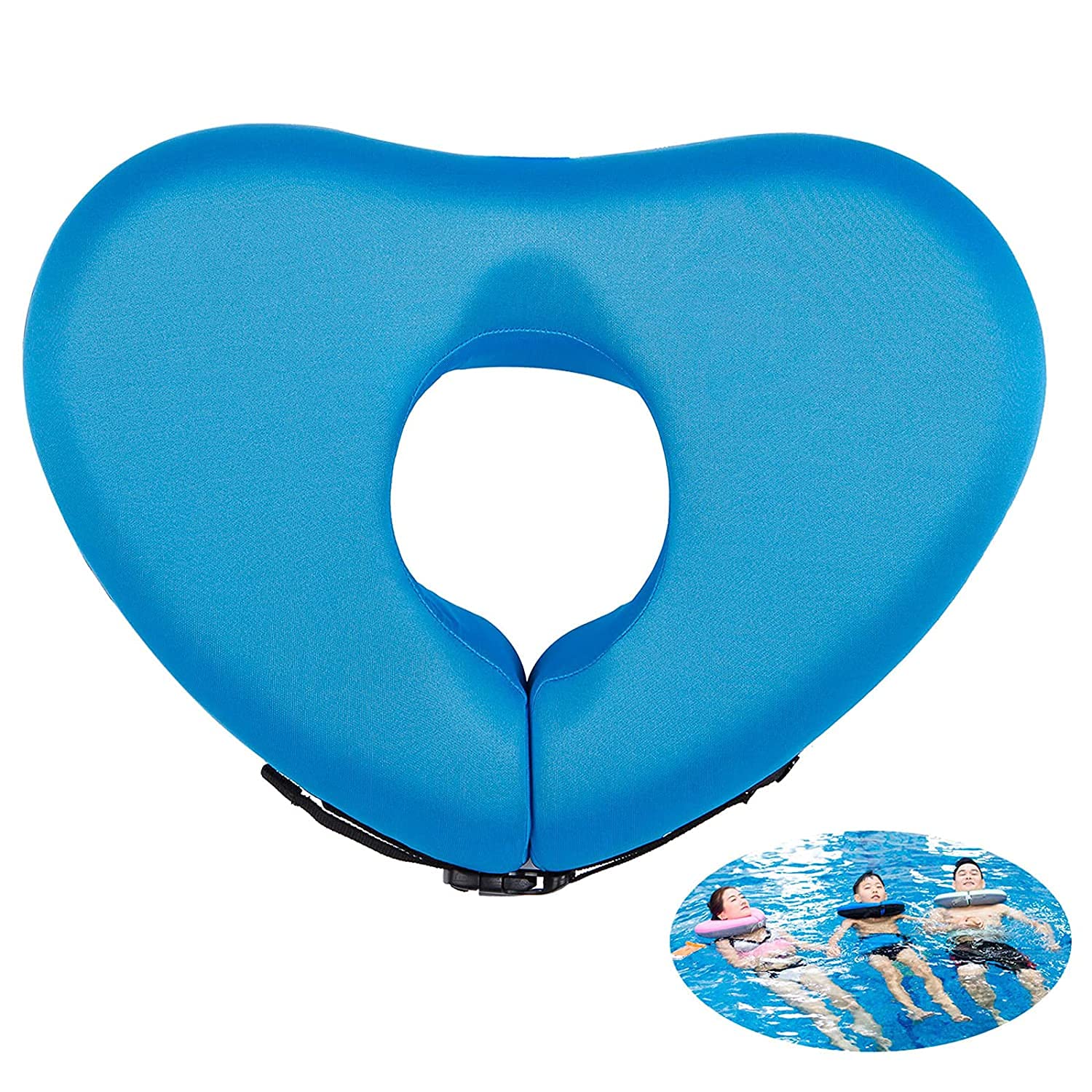 Flotador de piscina, anillo de natación portátil para el cuello para entrenamiento y ejercicios en el agua Collar de natación ecológico para aeróbicos acuáticos para adolescentes y adultos