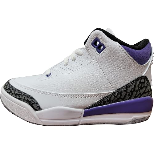Little Kid's Jordan 3 Retro Dark Iris White/Black-Dark Iris (DM0966 105)