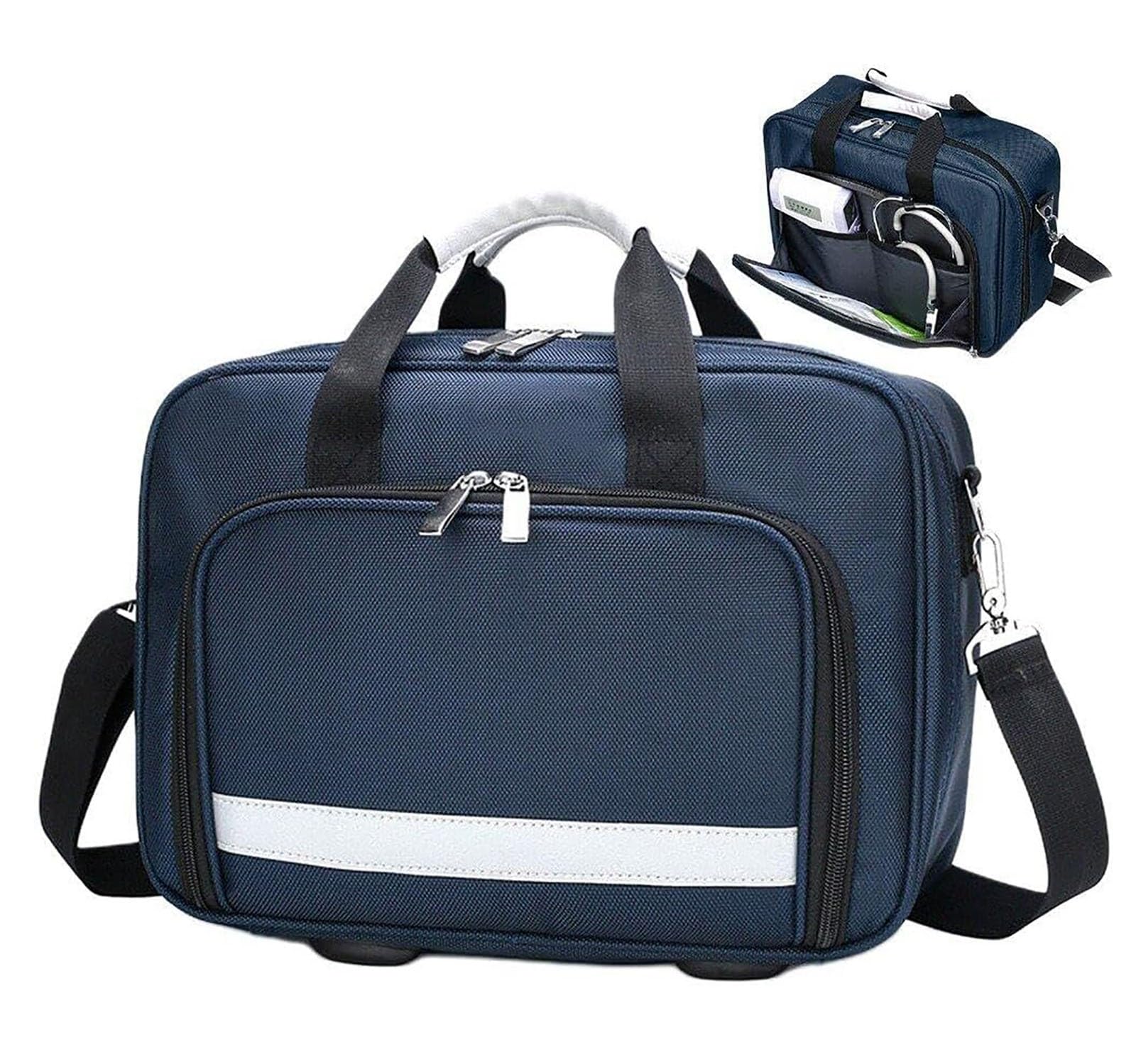 Borsa Pronto Soccorso vuota, Campeggio Kit di primo soccorso Borsa vuota Borsa medica impermeabile Borsa di stoccaggio medico con tracolla Tuta da viaggio multifunzione