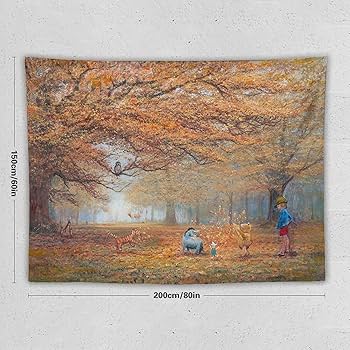 Amazon.co.jp: ディズニー くまのプーさん 秋の森の中 紅葉 ポスター