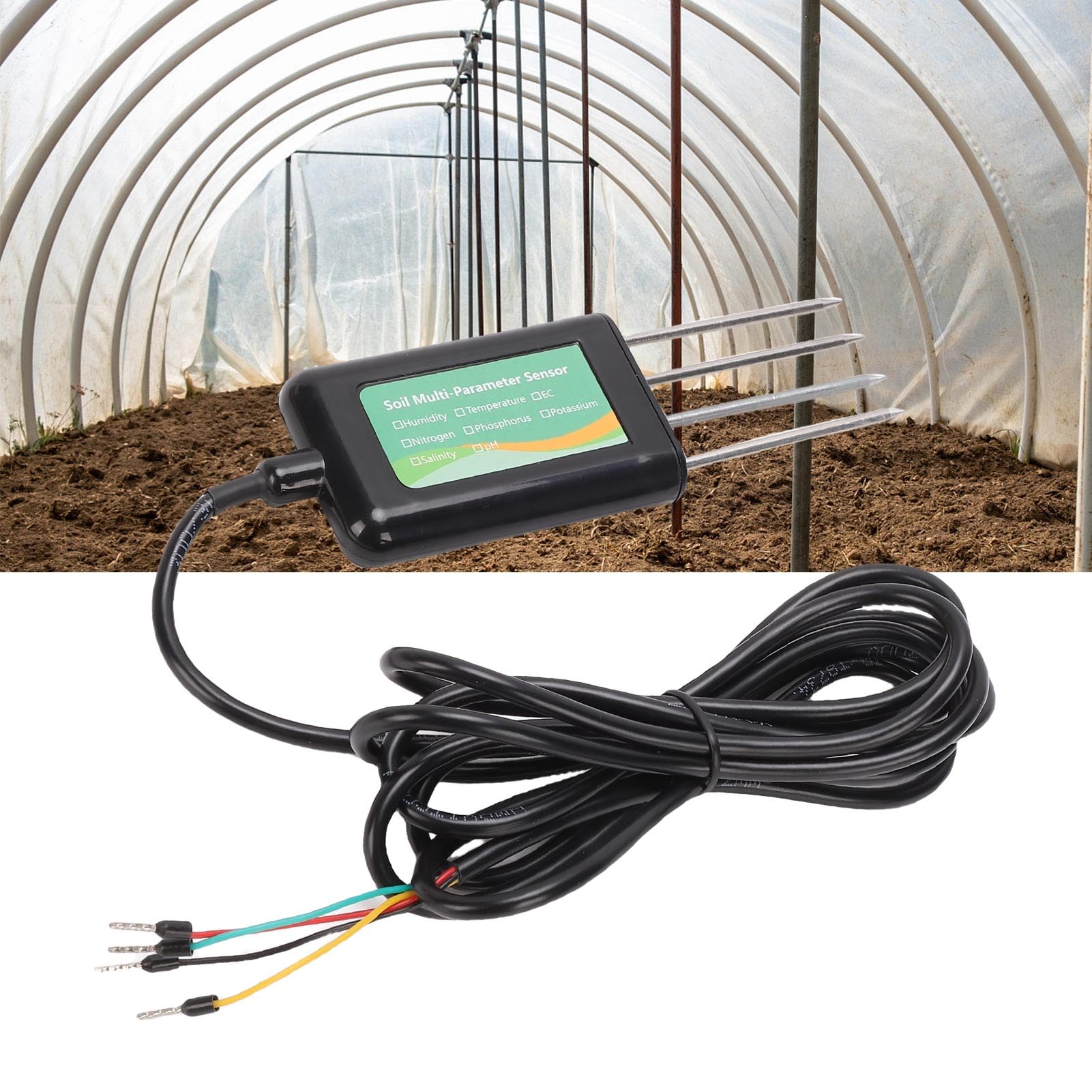 Cuifati Medidor de Humedad del Suelo 8 en 1, Temperatura Digital del Suelo/Prueba de Humedad del Suelo y Medidor de PH/EC del Suelo, NPK del Suelo, Salinidad del Suelo para Jardinería,