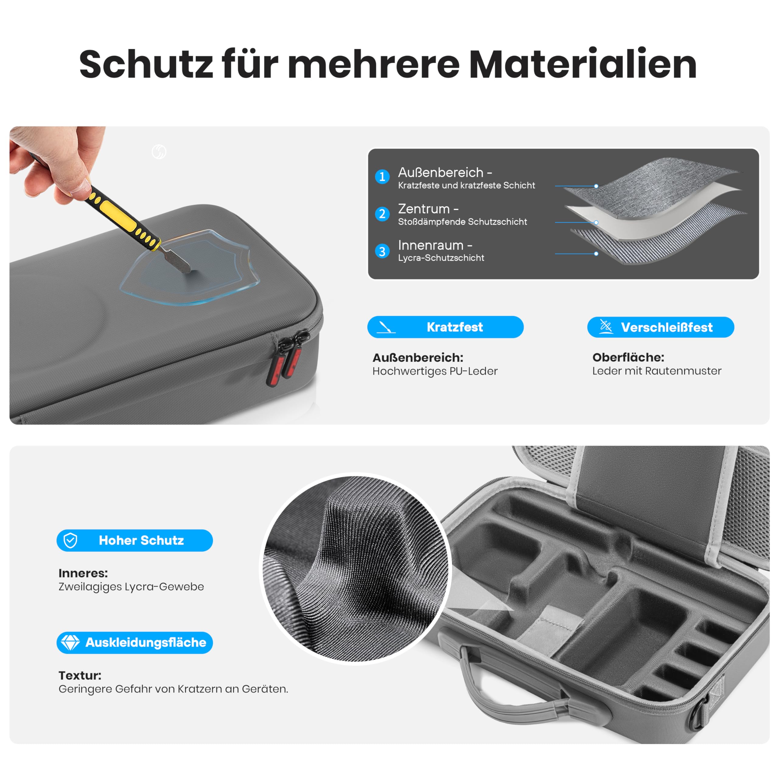STARTRC Photo Funda Protectora para dji Osmo 360, Estuche de Viaje Portátil de Cuero PU con Correa para Hombro, Bolsa de Almacenamiento para Cámara y Accesorios