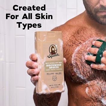 Dr. Squatch Natural Men's Body Wash, Moisturizing Shower Gel (14oz, 2-Pack)