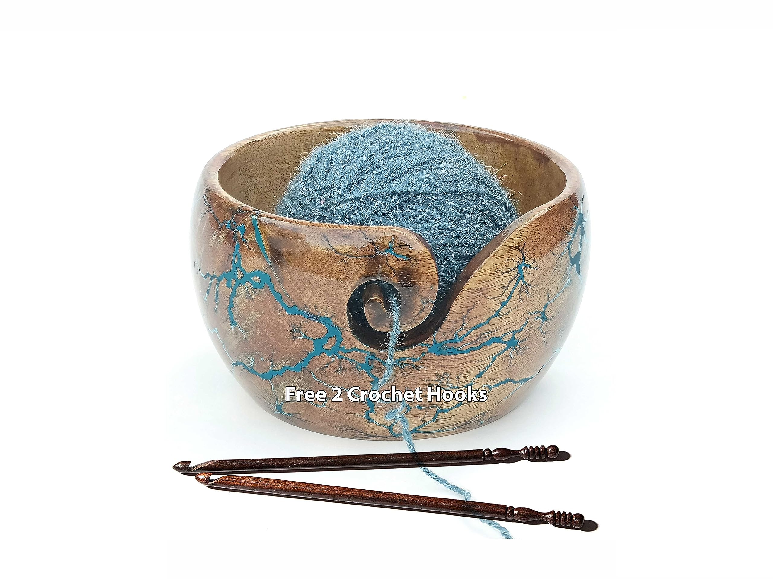 Bol en bois pour le crochet cadeau idéal pour passionnés de tricot