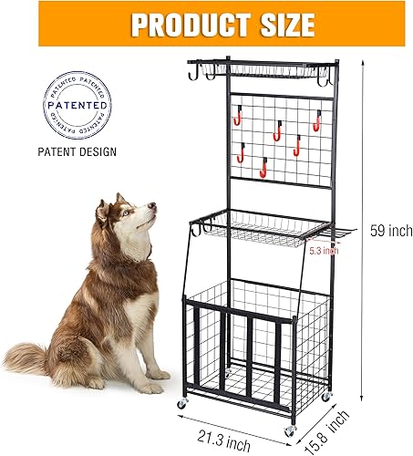 Miniatura 3 de PLKOW Almacenamiento de equipo deportivo para garaje, estante deportivo para interiorexterior para garaje, organizador de garaje de almacenamiento