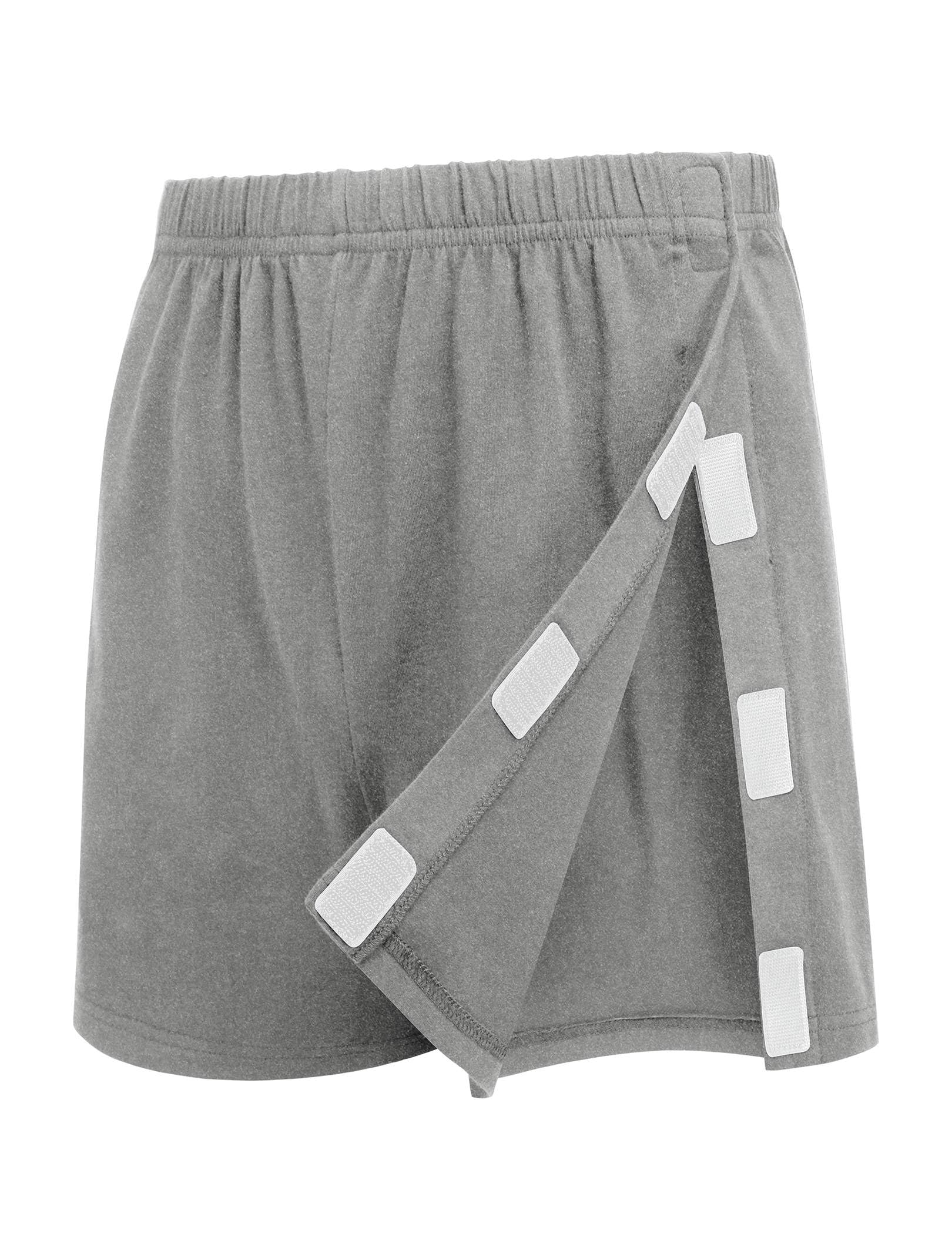 Deyeek Men's Tear Away Post Surgery Cotton Shorts 3-inch
