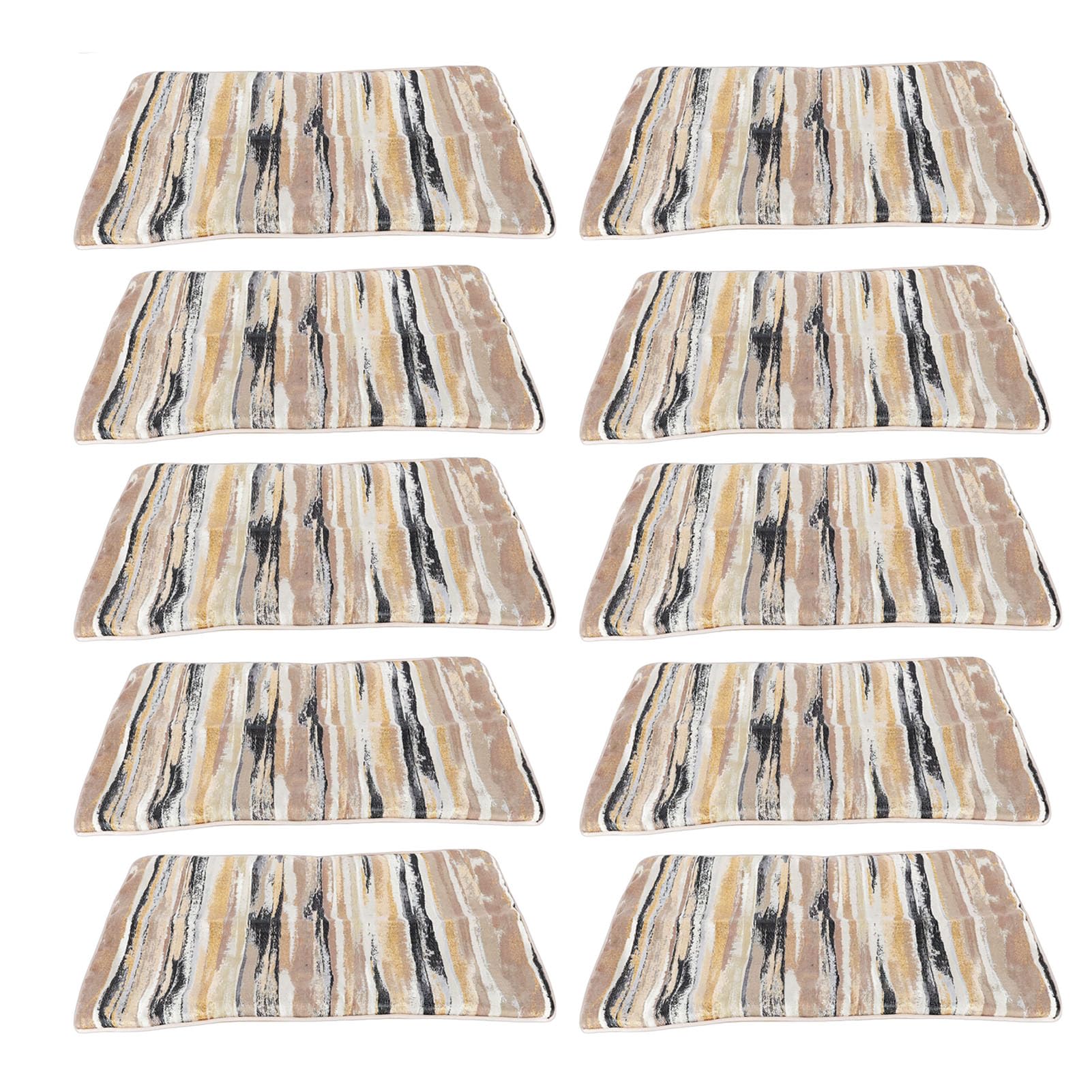 10 Federe per Cuscini, Federe Decorative, in Tessuto di Poliestere con Design Moderno in Stile Rustico in Oro, Ideali per Divano, Sedia, Letto e Decorazioni per la Casa (50,8x30,5 cm/20x12