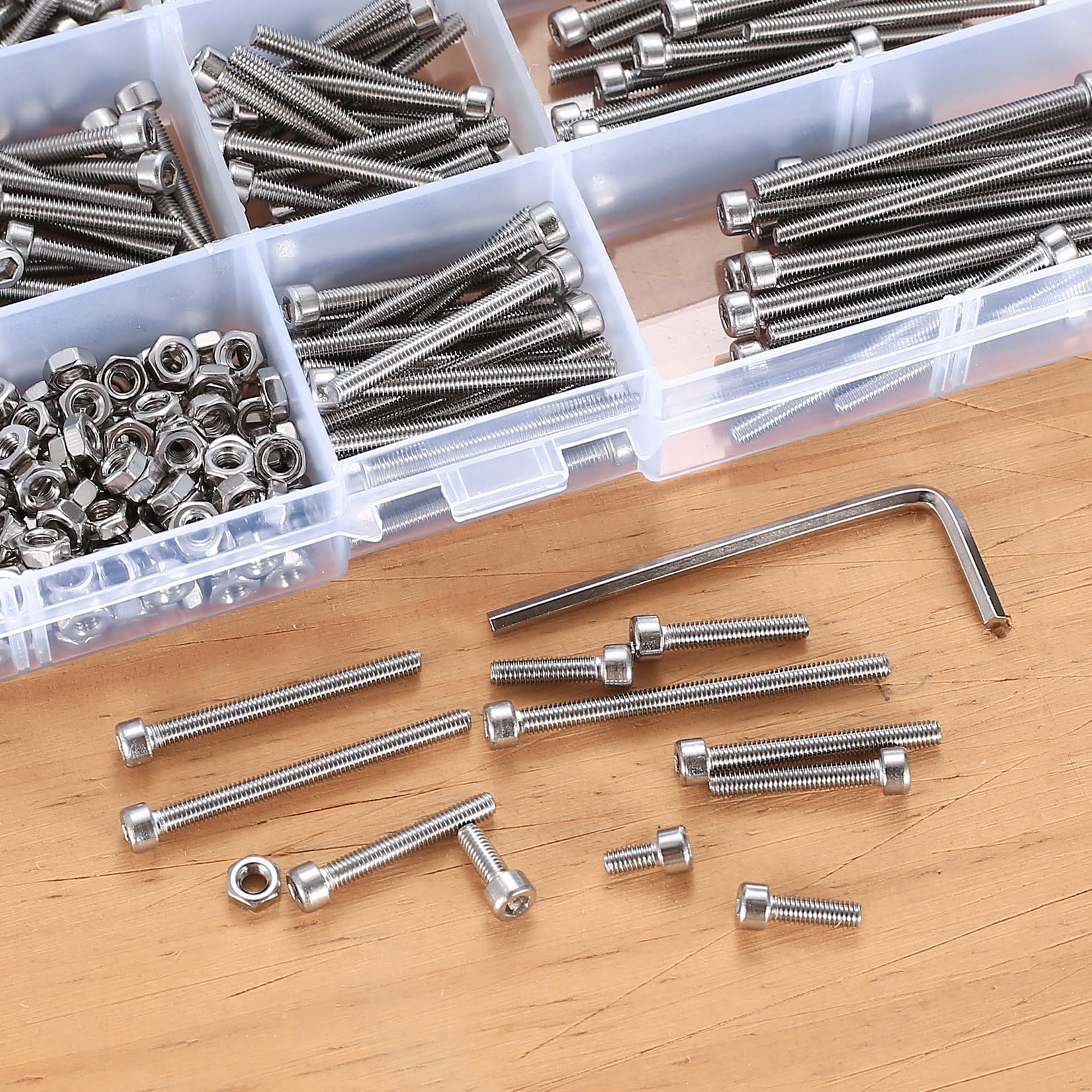 Set Viti E Dadi M3 480 Pezzi - Testa Esagonale, Acciaio Carbonio, Per Fai Da Te E Riparazioni - Foto 3