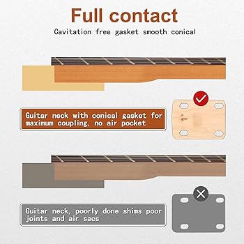 Amazon.com: 3pcs Guitar Neck Shims, Solid Maple Wood Guitar