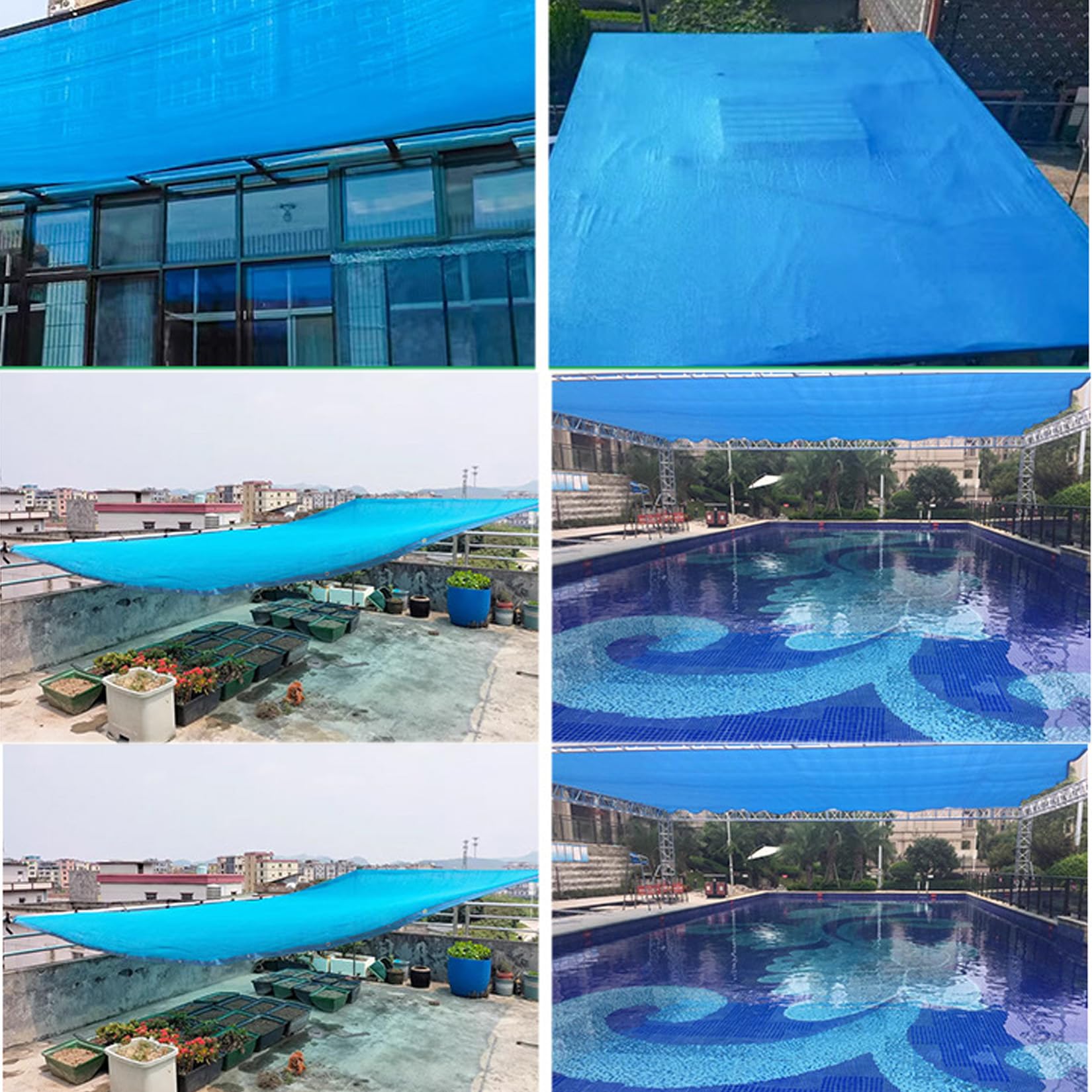 Outdoor e Net 5 x 6 m UV Resint con occhielli traspirante Sun Protect Mesh per giardini terrazzi e serre Heavy-Du Sune tessuto