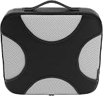 Organisateur de voyages Mesh 5 Cube d'emballage pièce pour valise avec sac à linge (Noir)