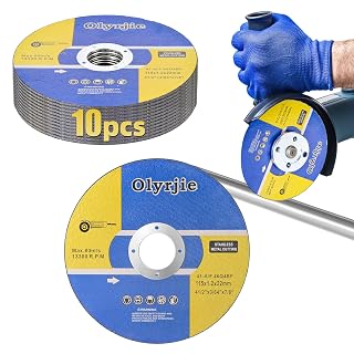 10 Pack 4 1/2 in Cut Off Wheel Cutting Wheels for Angle Grinders, Ultra Thin Grinding Wheels, Metal Cutting Discs - Amazon product rated Grade A
