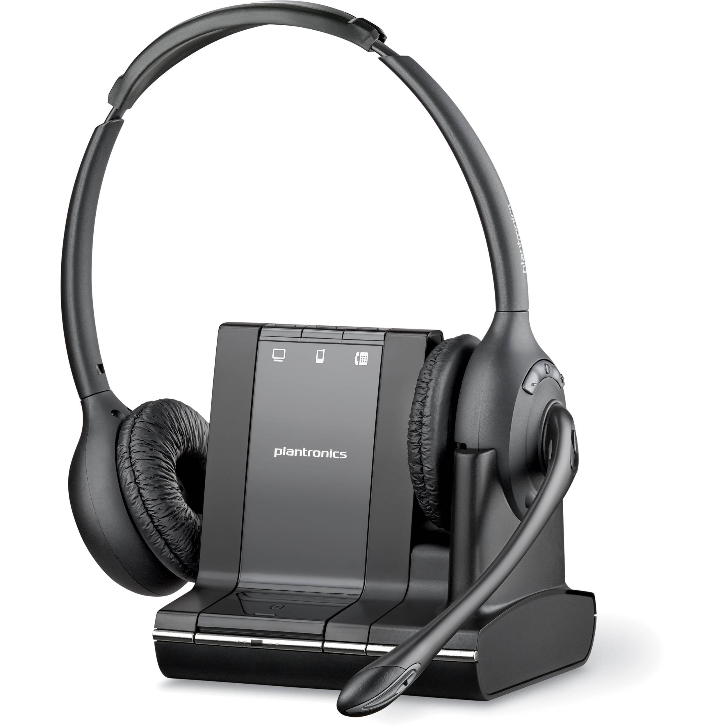 Plantronics Savi W720 Binaural UC Headset | Auriculares inalámbricos para PC, móvil y teléfono de escritorio (renovado)