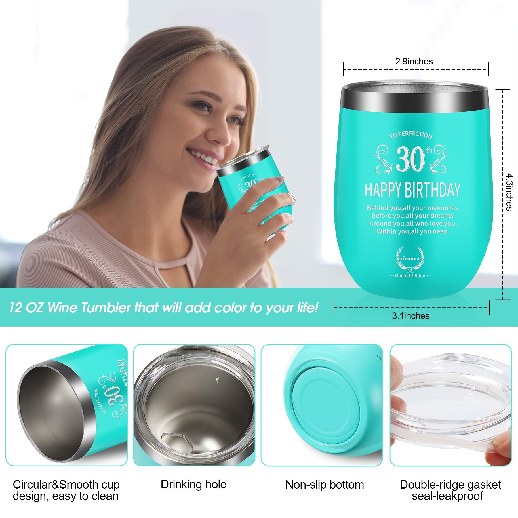Amazon.com: SUNNYPLUS ILIKAKA 30th Birthday Gifts for Women Wine Glass-30  Funny Gift Idea for Her 1990 Tumbler 30 years old Unigue present for sister  : Home & Kitchen