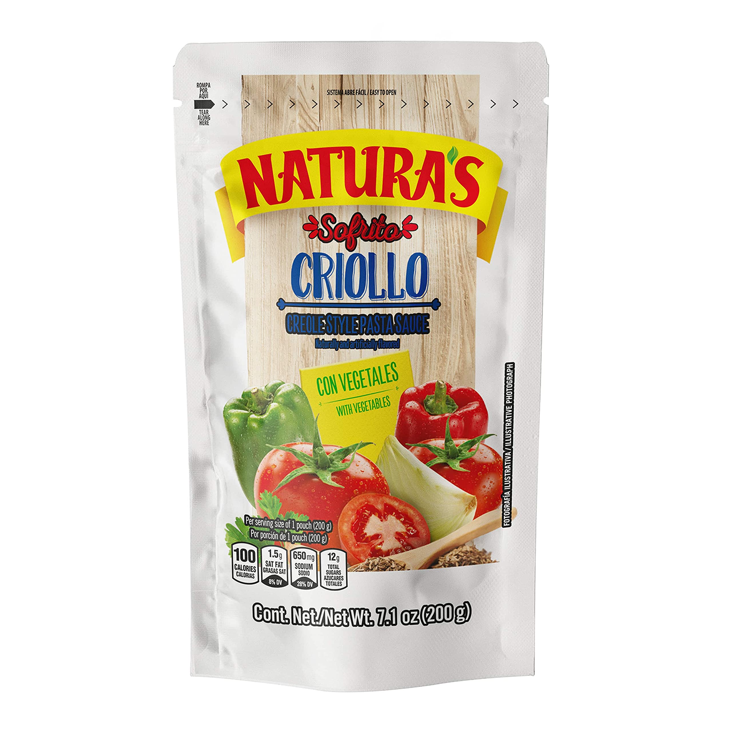 Natura's Sofrito Criollo Sauce, 7.1oz. Pouch (Pack of 3) 7.1 oz (Pack